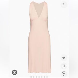 Aritzia Wilfred Orchestra Dress in Peach